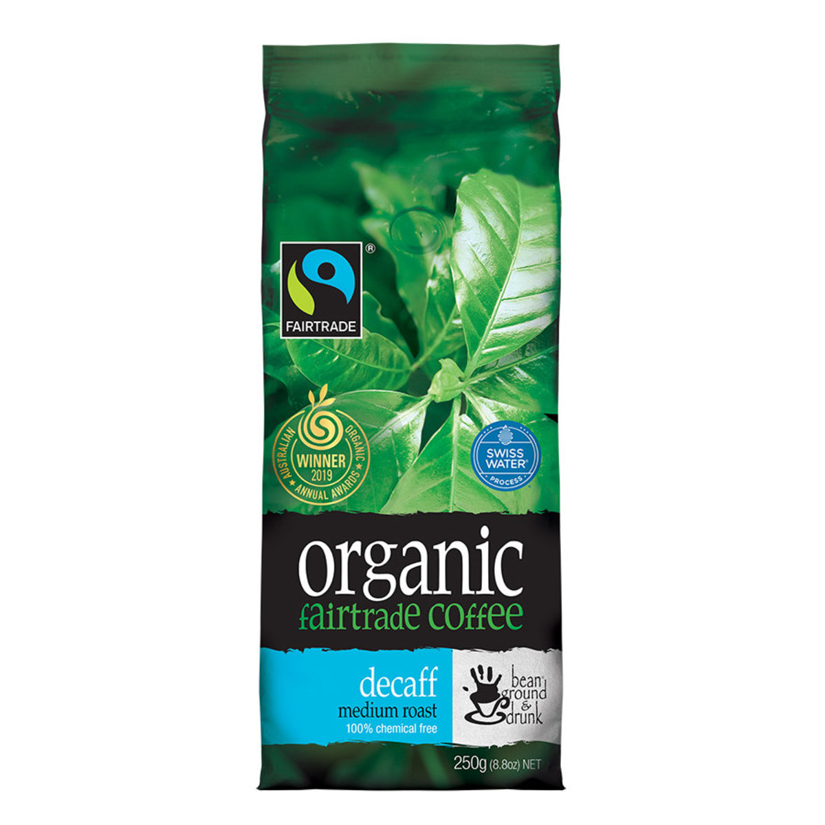 Decaff Medium Roast Coffee Bean - Australian Organic Fairtrade Coffee [Exp: 10/10/24]