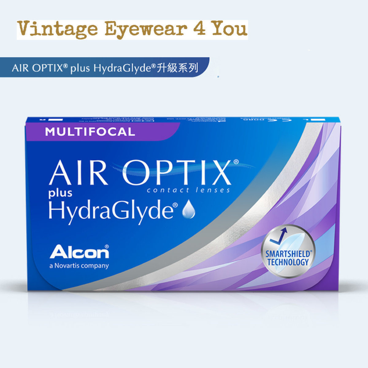 Alcon Air Optix Aqua Multifocal Plus Hydraglyde 月戴高透氧漸進隱形眼鏡一盒3片•原裝行貨