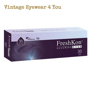 FreshKon - ALLURING EYES 1-DAY 大美目攝人系列心動啡/閃亮黑/ 注目啡/ 魅力灰一盒30片•原裝行貨 **送試片**