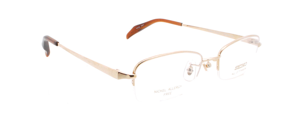可加購平光/老花鏡片 - T916 001 金色 鈦框 眼鏡