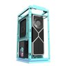 DLH21 Green Mini-ITX  ARGB lighting PC Case , Support 240 Liquid Cooling ,Dual Fan Display Card