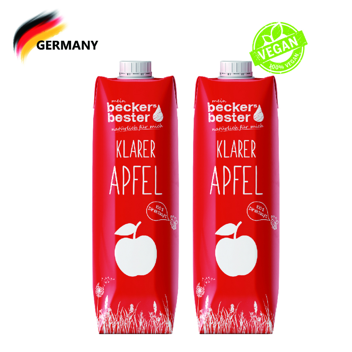 100% Direct Pressed Clear Apple Juice (Not-From-Concentrate) 1L x2