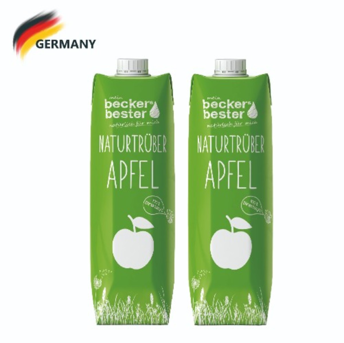 100% Direct Pressed Cloudy Apple Juice (Not-From-Concentrate) 1L x2