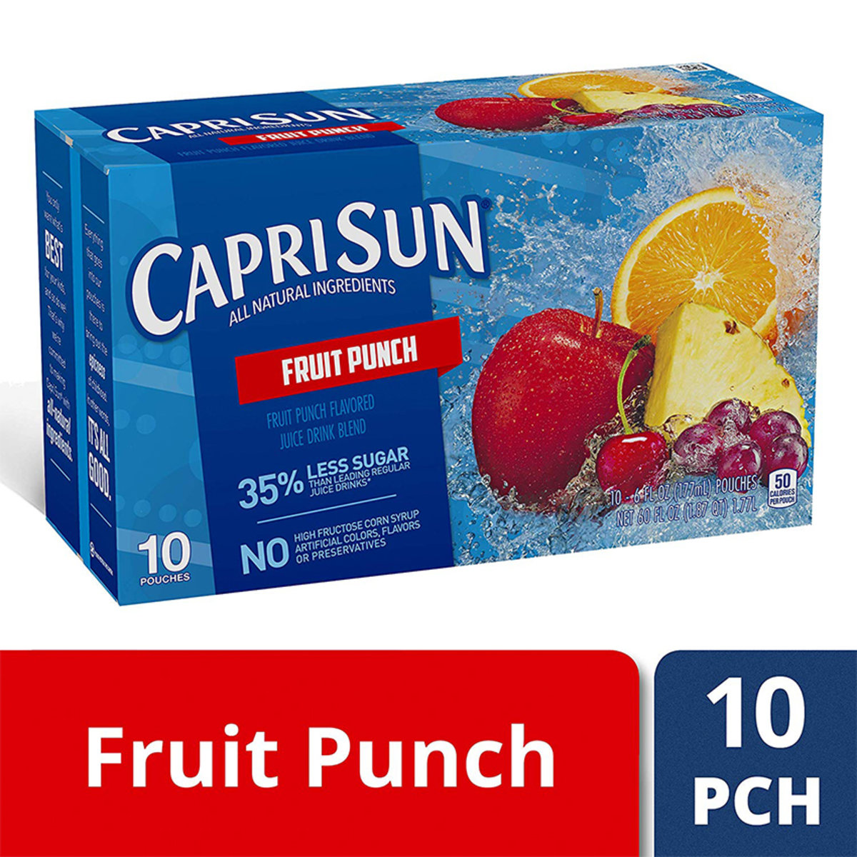 Global Trend Capri Sun Fruit Punch Juice Drink 10 Pouches - 