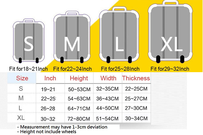 24 inch luggage dimensions in cm