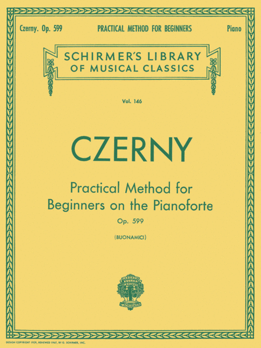 Czerny - PRACTICAL METHOD FOR BEGINNERS, OP. 599