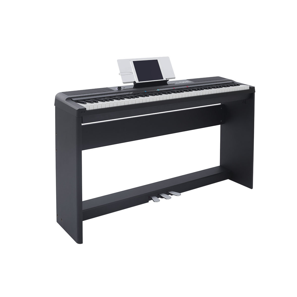 Smart Keyboard Pro TON1 (portable digital piano keyboard + wood stand with petals) - Black