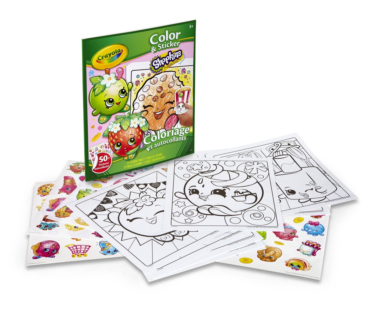 Crayola Crayola Color Sticker Book Shopkins 045854 HKTVmall The Largest HK Shopping Platform