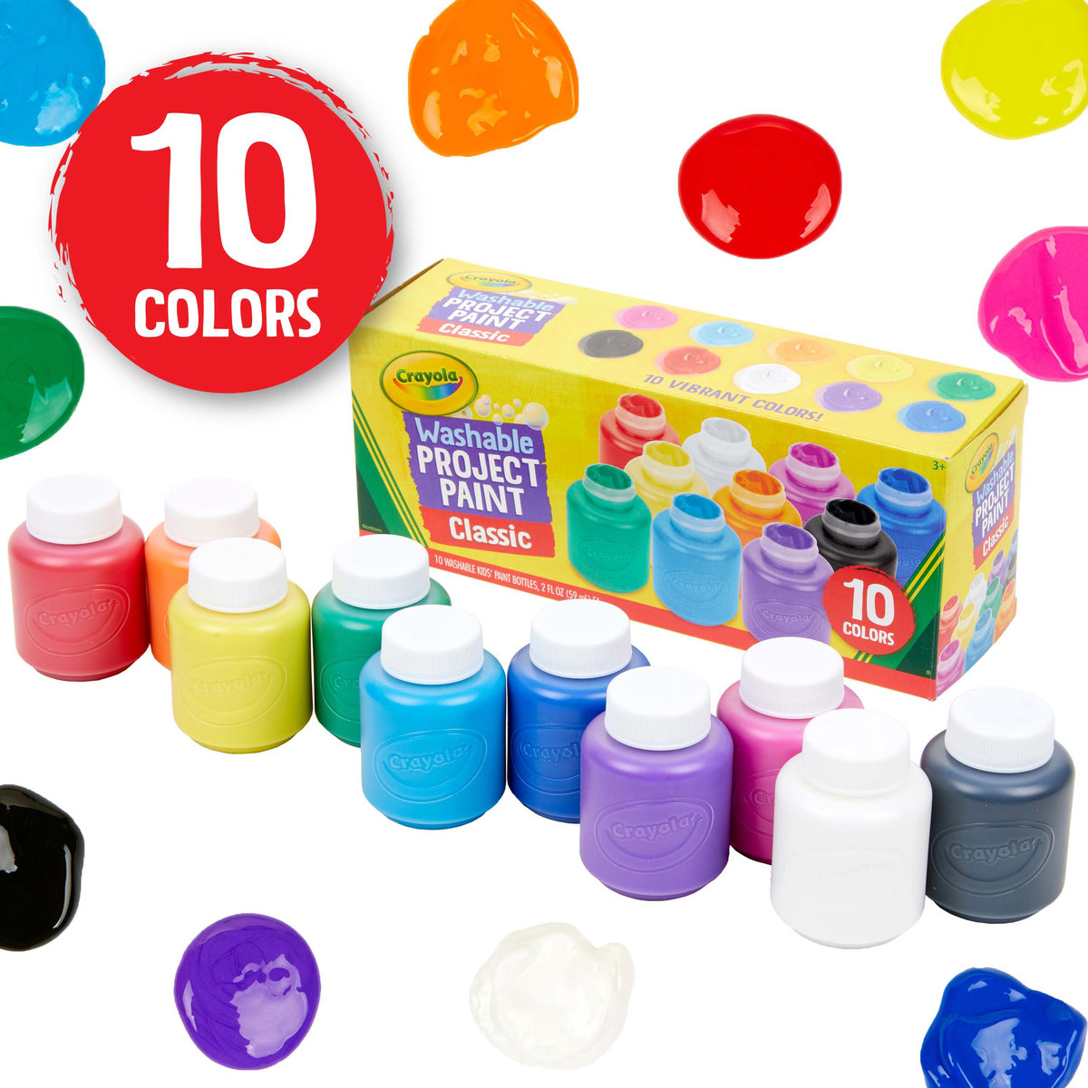 280 Pcs Mini Acrylic Paint Set, for Kids Adults Washable 12 Colors Washable Acrylic Paint Strips with Paint Brushes Craft Paint Kids Paint Set