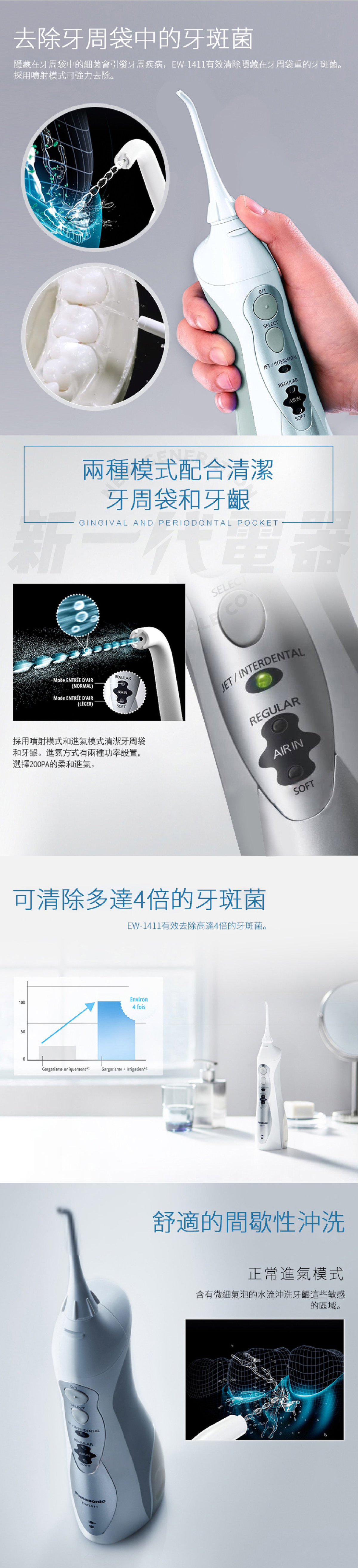 Panasonic | EW1411 Rechargeable Dental Beat (EW-1411) | HKTVmall