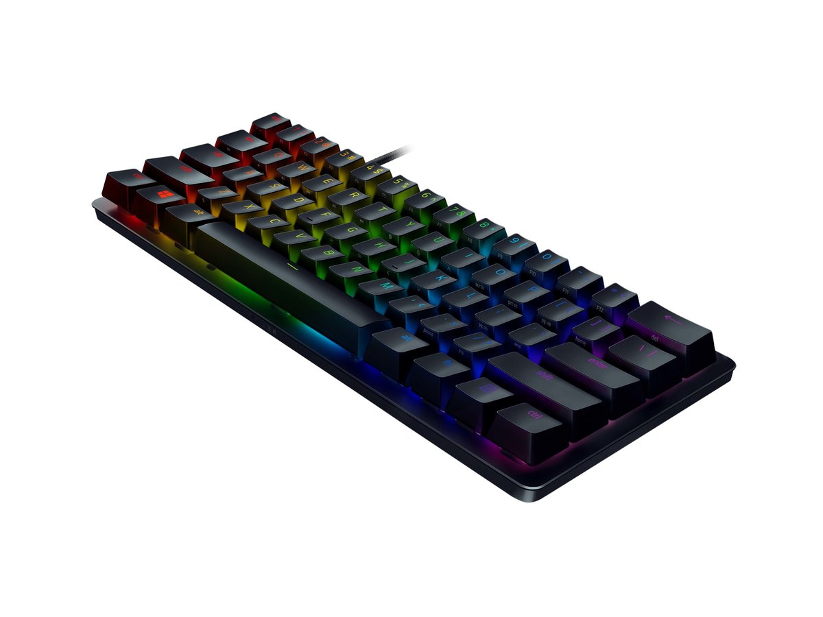 Razer | Huntsman Mini 60% 光學按鍵軸遊戲鍵盤(紫軸, 黑色
