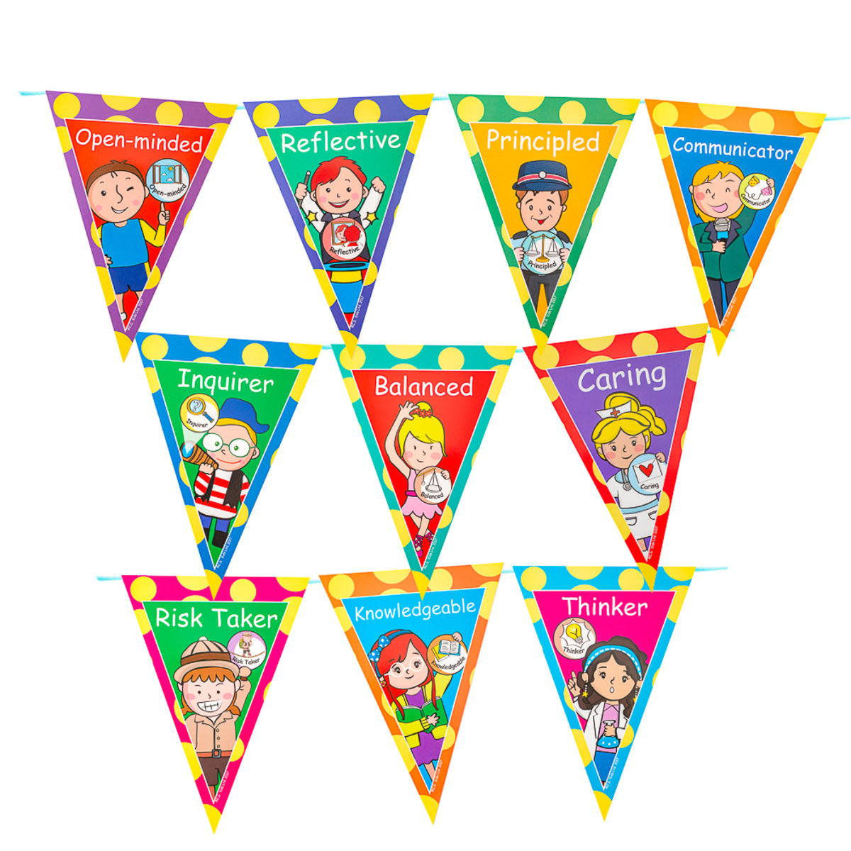 Decor Set Banner - PYP Bunting (With a roll of ribbon)
