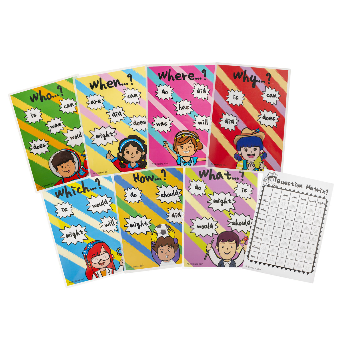 Question Words Flashcards (Pack of 7)