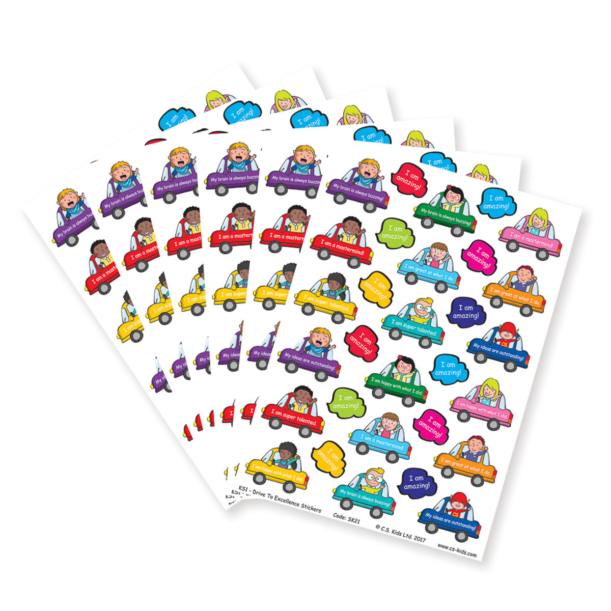 KS1 - Drive To Excellence Stickers (Pack of 180)