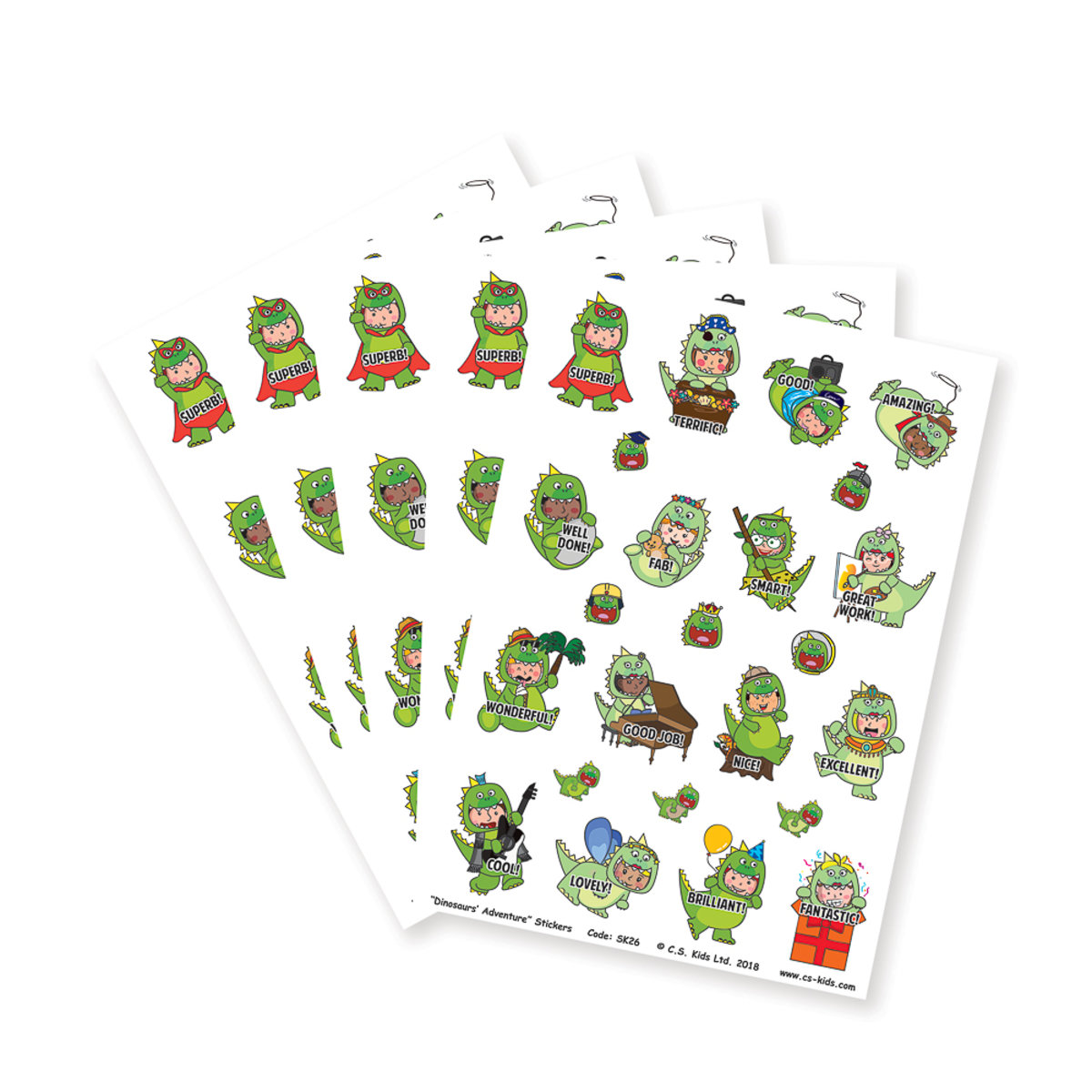 "Dinosaurs' Adventure" Stickers (Pack of 150)