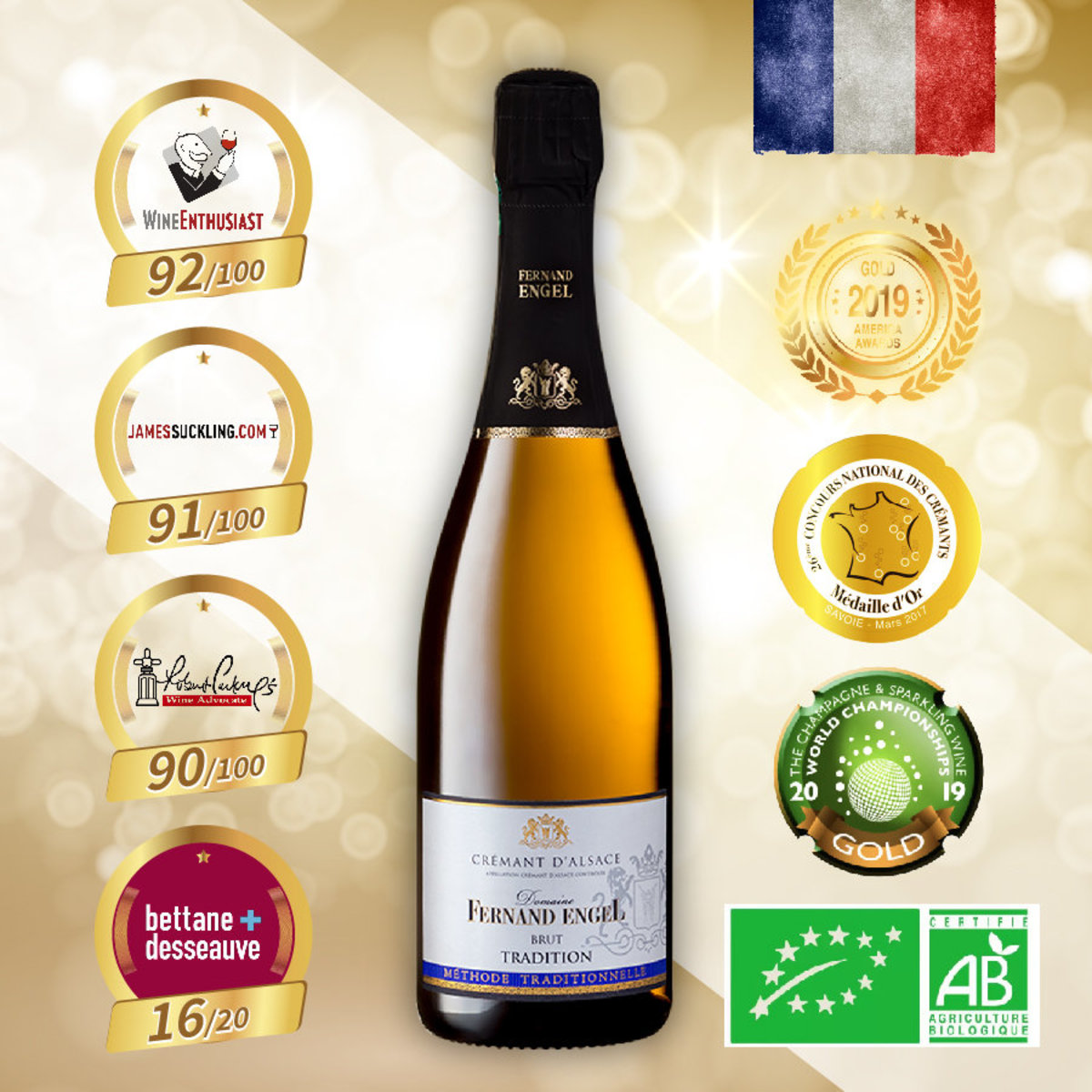 【Alsace Grand Cru】Domaine Fernand Engel Tradition Brut Sparking Wine | Gift Ideas