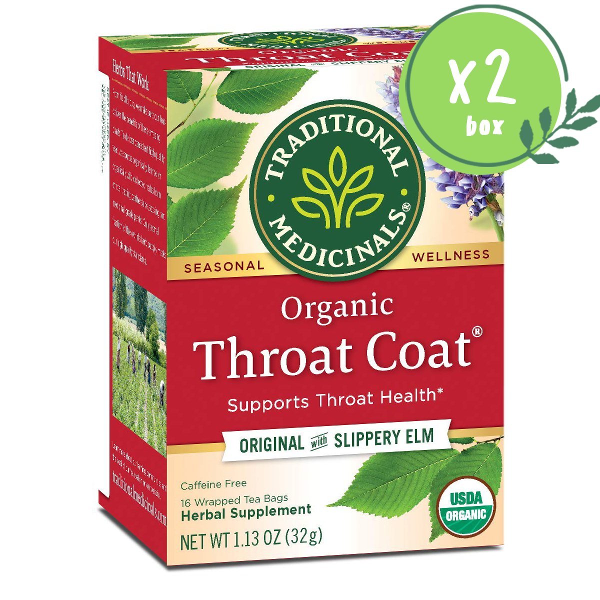 Traditional Medicinals | Organic Throat Coat Tea x 2 boxes (sore ...