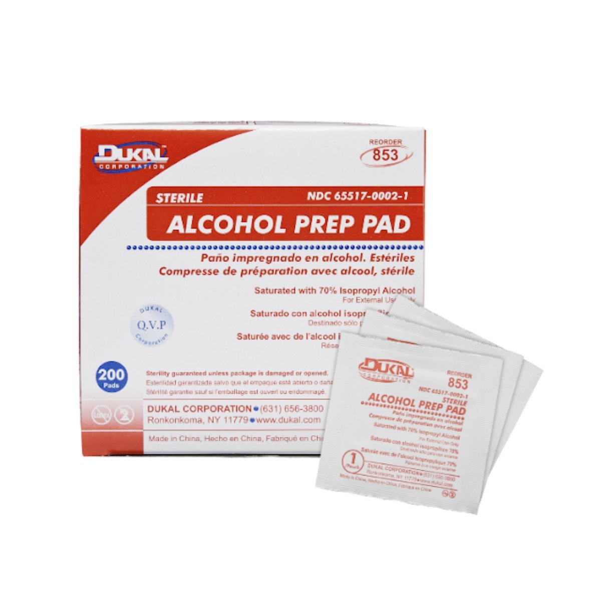 dukal alcohol prep pads