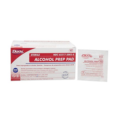 dukal alcohol prep pads