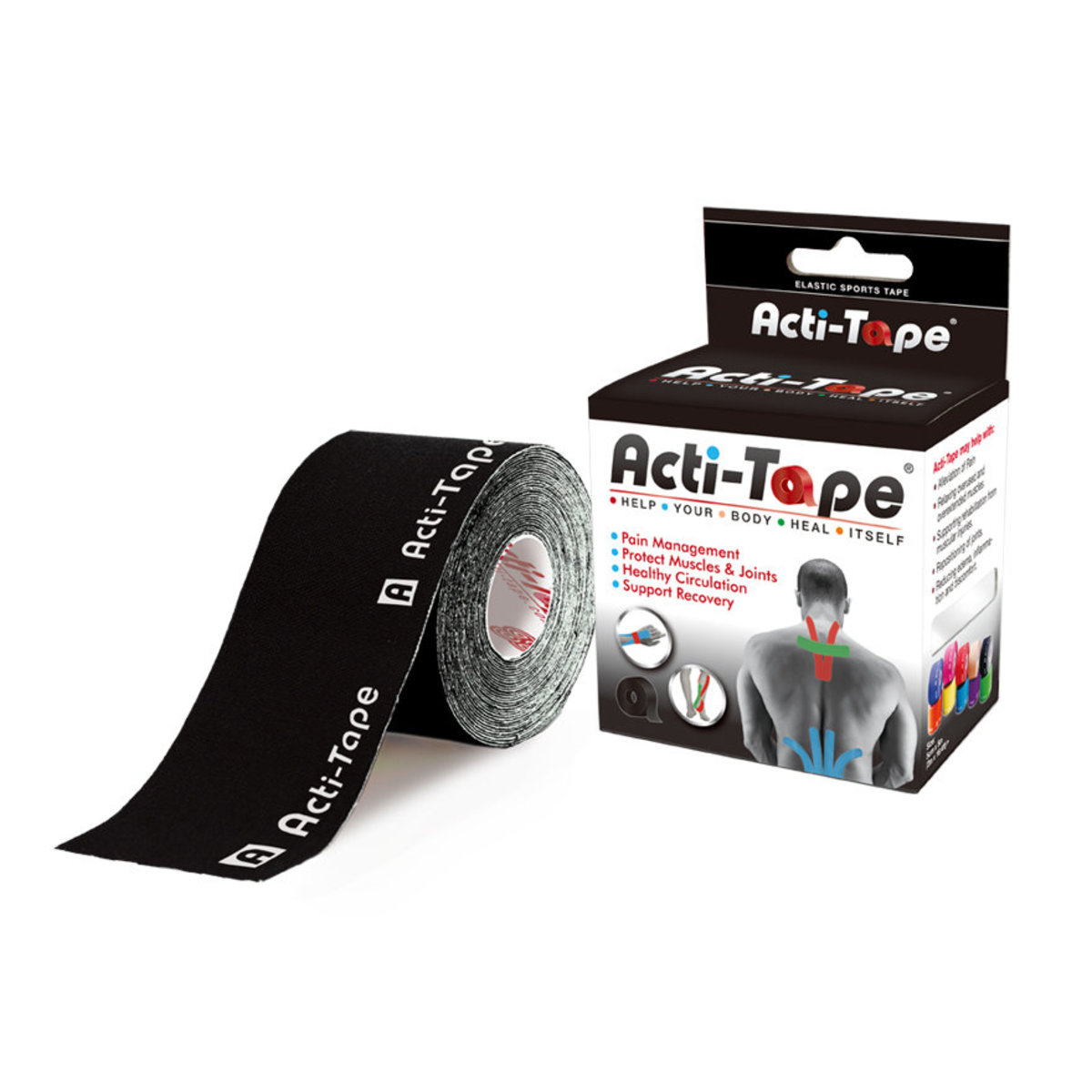 Acti-Tape 活力肌腱貼5cm X 5m (黑色) #運動貼布 #肌內效貼布