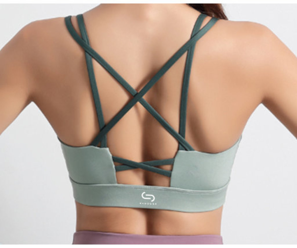 女士運動瑜伽內衣 性感Crossback後背 Kz119