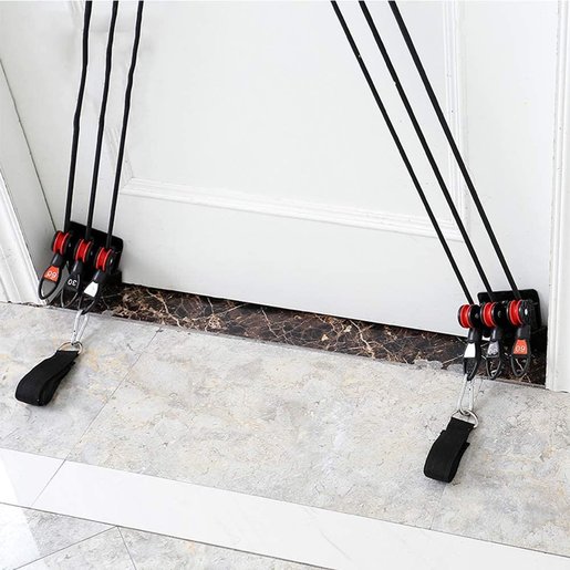 X-Type Pull Rope, Fitness Resistance Rope Pull Training Belt On All-Round  Rally Door