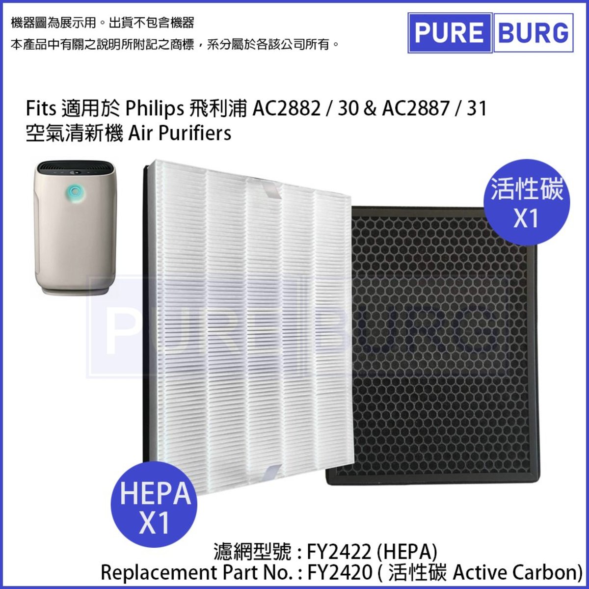 adjust strange Extensively Pureburg | Replacement 2-pack Filter Kit for Philips 2000 Series AC2882 /  30 & AC2887 / 31 Air Purifiers | HKTVmall The Largest HK Shopping Platform