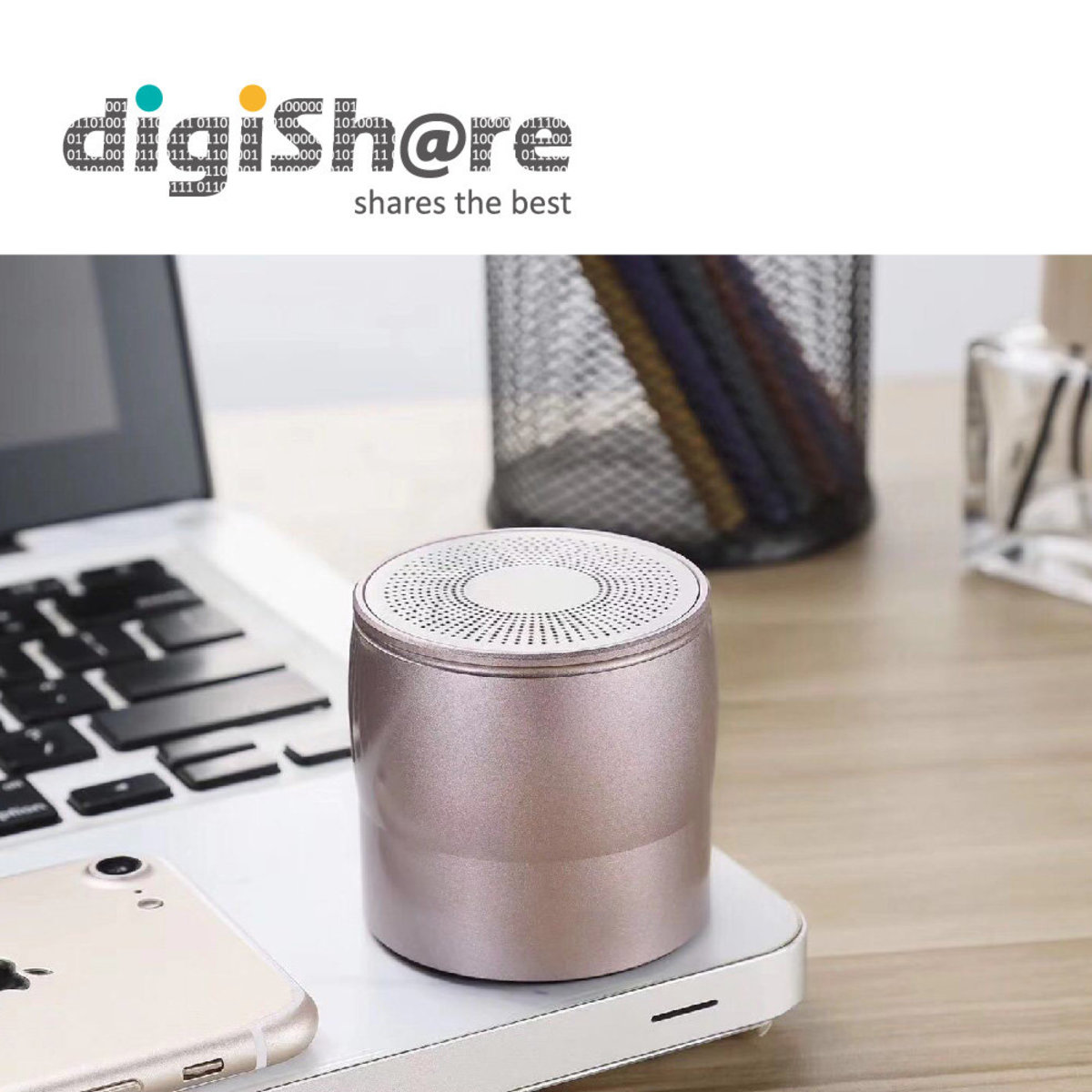 QY-01 PORTABLE BLUETOOTH TWS SPEAKER 3.2W - PINK