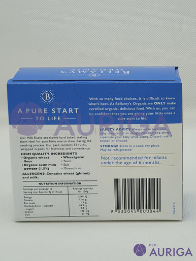 bellamy organic milk rusk