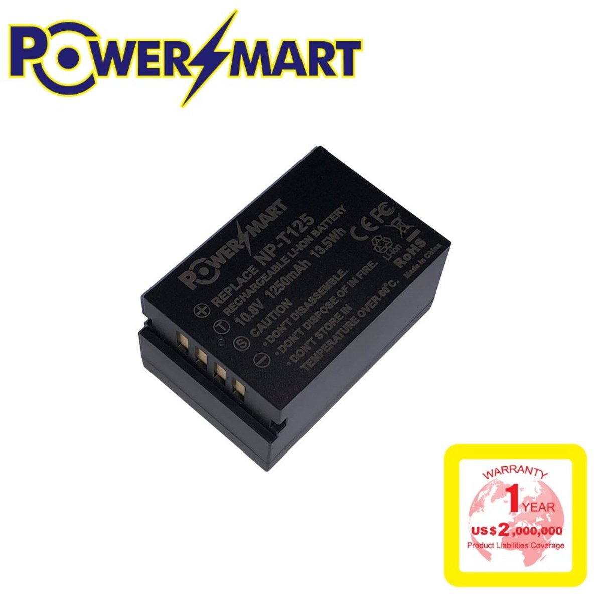 Powersmart Fujifilm Np T125 代用鋰電池10 8v 1250mah 香港電視hktvmall 網上購物