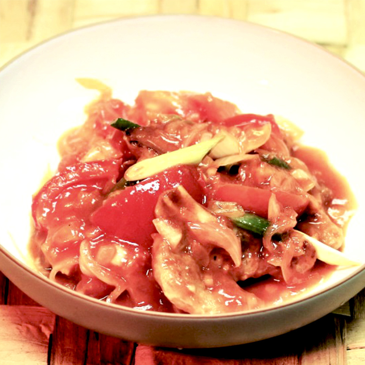 大量蕃茄燴豬扒 (新鮮)