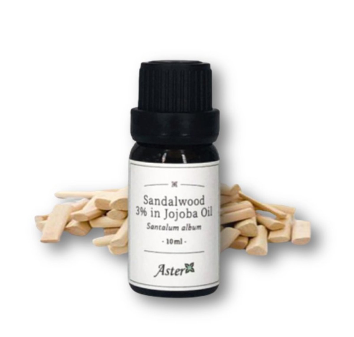 3% Indian Sandalwood (Santalum album) in Organic Jojoba Oil (Simmondsia chinensis) - 10ml