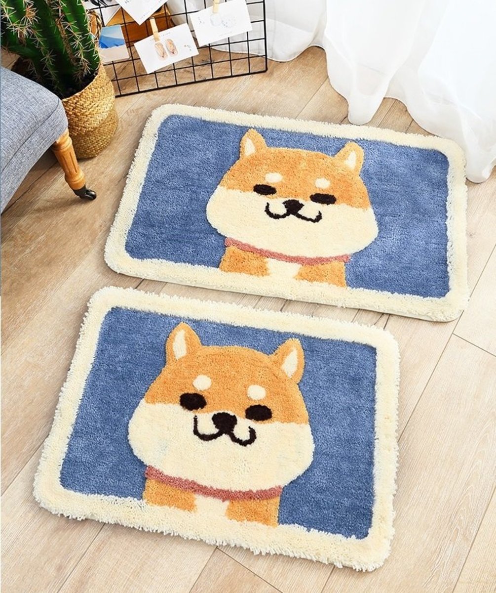 Odaiba Akita Dog Non Slip Absorbent Floor Mat Medium Size