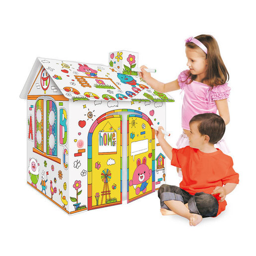 bfs  diy coloring cardboard playhouse  color  coffee