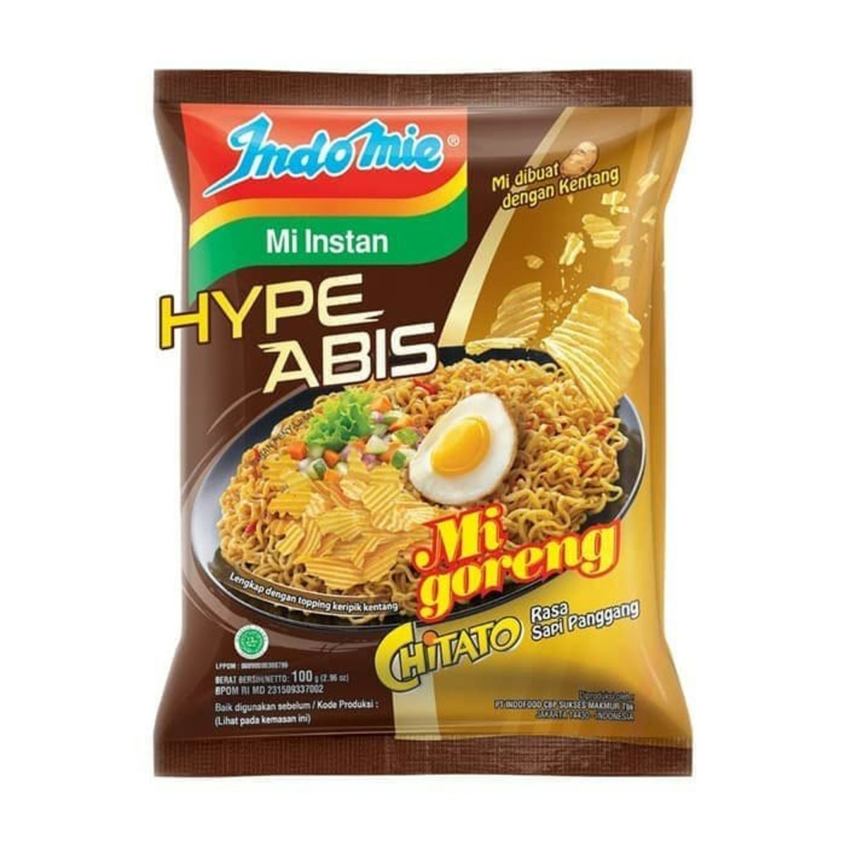 Indomie Indomie Chitato Bbq Beef Flavour Fried Noodle With