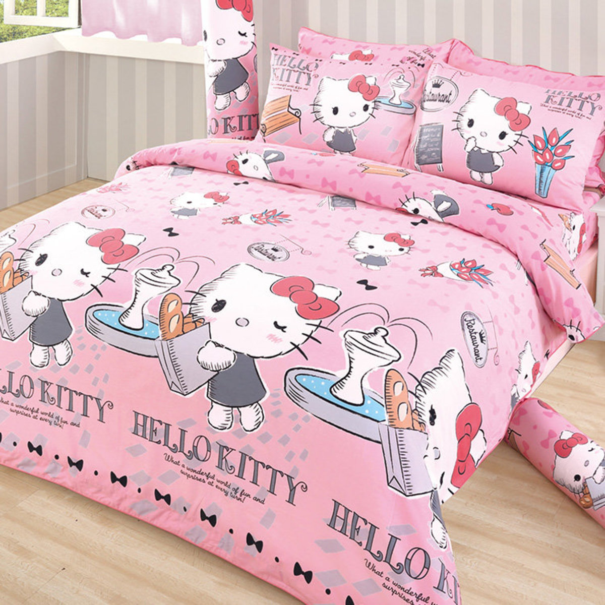 A Fontane Sanrio Cotton Collection Bedding Set Hello Kitty