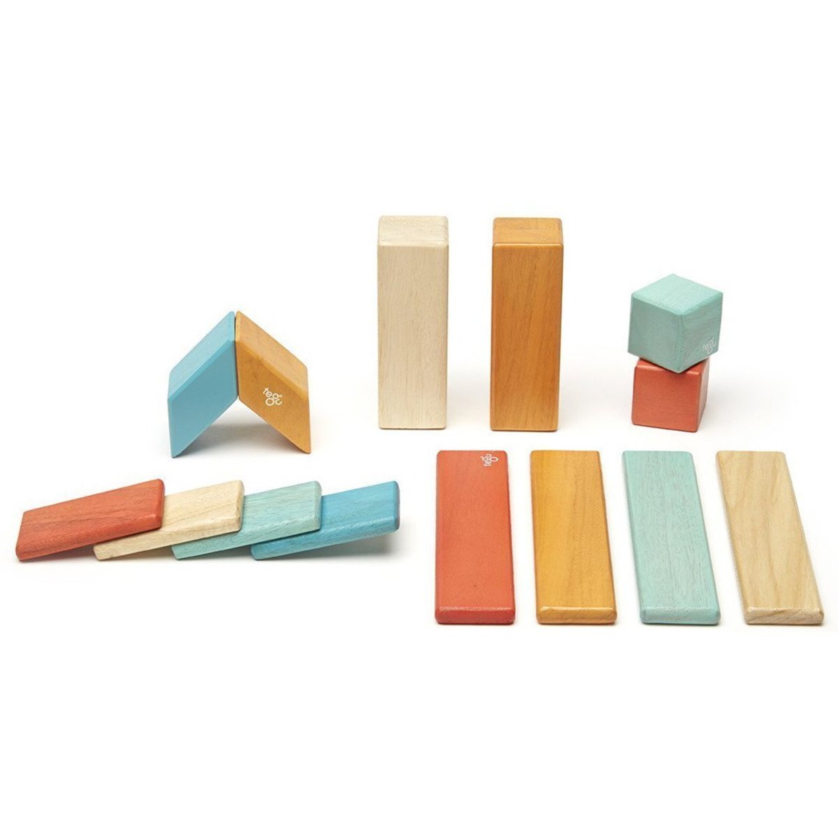 14 piece tegu magnetic wooden block set