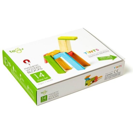 14 piece tegu magnetic wooden block set