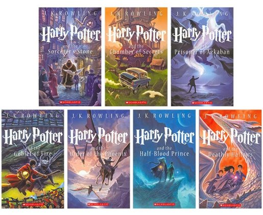 Harry Potter Series 1 - 7 Books Collection Set by J. K. Rowling Children's  Pack