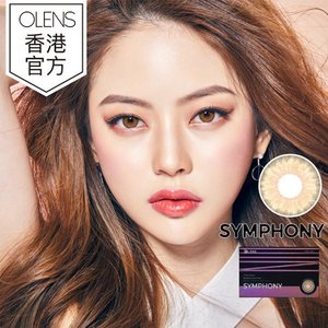 SYMPHONY HAZEL 1 MONTH COLORED CONTACT LENS 彩色隱形眼鏡 榛子啡色 月拋 (2片裝) (度數: 0.00)