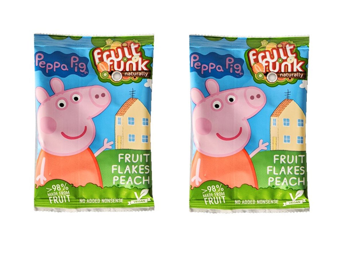 Fruit Funk | Peppa Pig Happybag Peach Flakes 16G X2 | Best Before: 1 Jan  2024 | Hktvmall The Largest Hk Shopping Platform