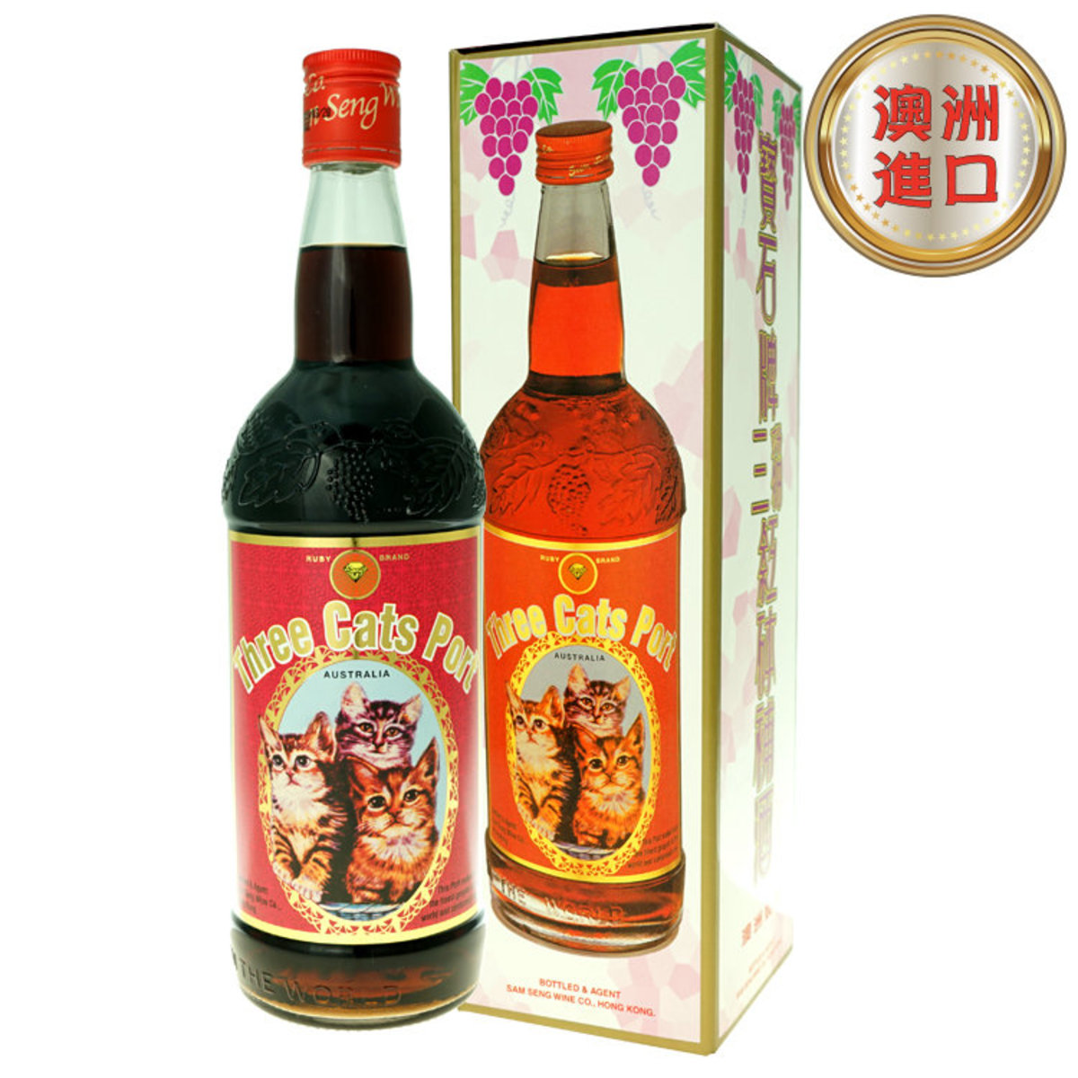 寶石三貓紅砵酒 750ml THREE CATS TAWNY WINE