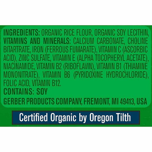 gerber organic certification