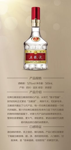 五糧液| 五糧液- 500毫升- 52度酒精度- 濃香型白酒| HKTVmall 香港最大