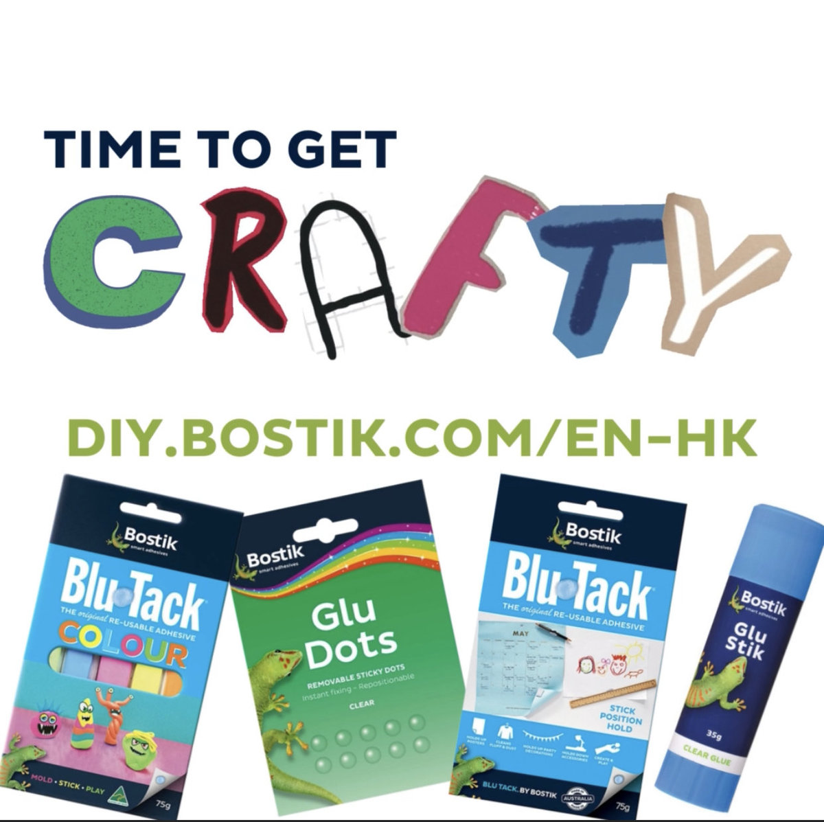 Bostik Blu Tack Assorted Colours 75gm Pack - Impact