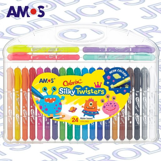 Korean Memory 24 Colors Professional Water Soluble Crayon Set