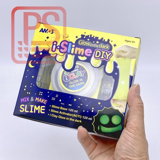 AMOS, Korea AMOS i-Slime DIY, Glow in the dark #IS120P2-GD《HK Authorized》