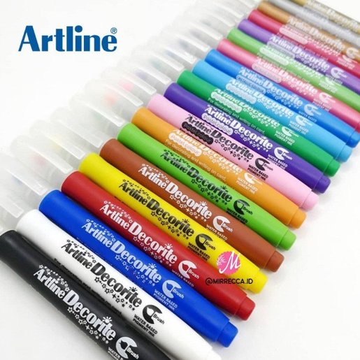 artline decorite brush pen