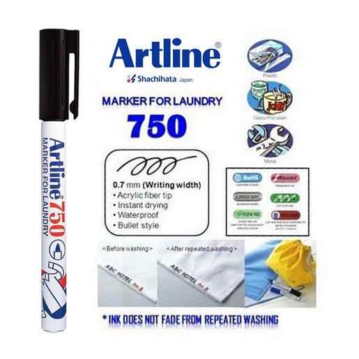 Artline Laundry Marker 3Pcs