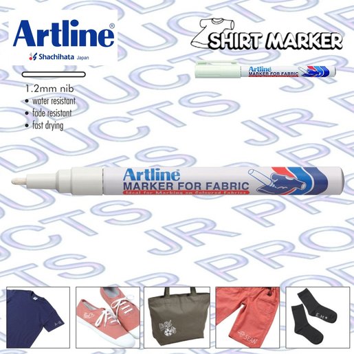 Artline Fabric Marker-White